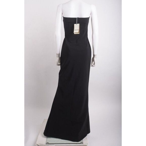 Chiara Boni Womans Evening Gown Dress Long Sz 8 Black Sparkle Strapless NWT - Picture 5 of 6